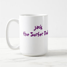 Jack the Surfer Dude Coffee Cup Coffee Mug