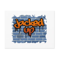 jacked up graffiti  design post cards