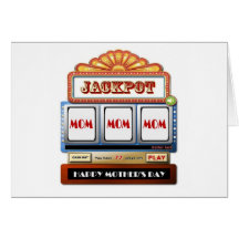 JACKPOT MOM MOM MOM Mother's Day Card Slot M