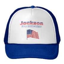 Jackson for Congress Patriotic American Flag Mesh Hats