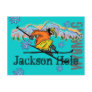 Jackson Hole Wyoming ski elevation postcard