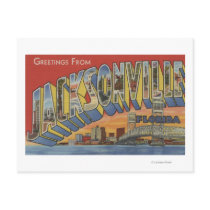 Jacksonville, Florida - Large Letter Scenes Post Card