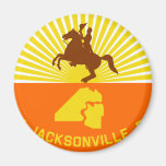 Jacksonville, Florida, United States flag Fridge Magnet