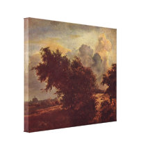 Jacob van Ruisdael - dunes avec des buissons Impression Sur Toile