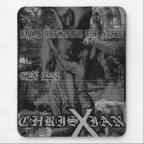Jacob Wrestling the Angel Mousepad mousepads