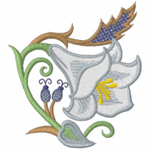 Jacobean Lily embroidered shirts