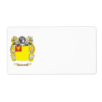 Jacobowits Coat of Arms (Family Crest) labels