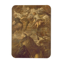 Jacob's Ladder (oil on canvas) Rectangular Magnet