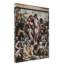Jacopo del Conte - preaching of John the Baptist Stretched Canvas Prints