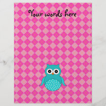 Jacquard de rose de hibou de turquoise prospectus en couleur