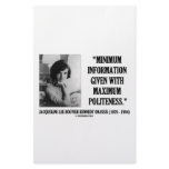 Jacqueline Kennedy Minimum Information Politeness stationery