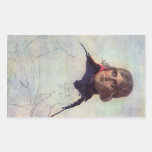 Jacques-Louis David - Portrait of General Napoleon Rectangle Sticker
