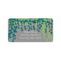 Jade and Grey Return Address Address Label
