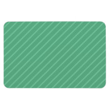 Jade Green Diagonal Stripes. Pattern. Vinyl Magnets