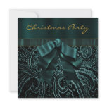 Jade Green Gold Christmas Party Invitation
