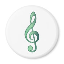 Jade Green Treble Clef