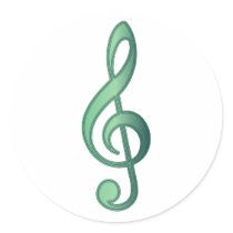 Jade Green Treble Clef