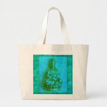 Jade Kwan Yin Tote Bags