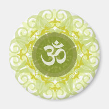 Jade Om Mandala Magnet