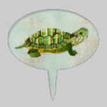 Jade Turtle Cake Topper cake picks