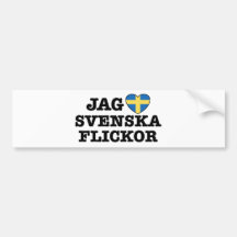Jag Svenska Flickor Bumper Stickers