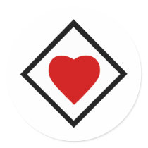 Jagdgeschwader 77 Herz Ass Round Stickers