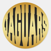 JAGUARS - GOLD TEXT STICKER
