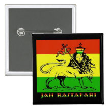 Jah Rastafari Button