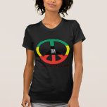 Jah Rastafari H.I.M. Haile Selassie Peace Sign T Shirt