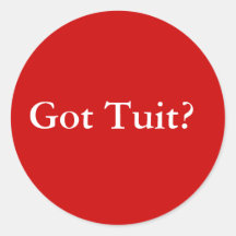 J'ai obtenu Tuit Autocollant Rond