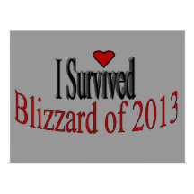 J'ai survécu à la carte postale 2013 de tempête de