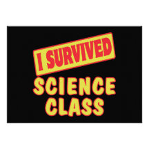 J'AI SURVÉCU À LA CLASSE DE LA SCIENCE CARTONS D'INVITATION