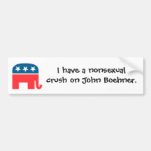 J'ai un écrasement nonsexual sur John Boehner. Autocollants Pour Voiture