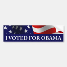 J'ai voté pour Obama Autocollant Pour Voiture