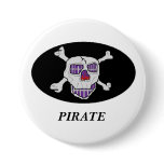 jail skull, PIRATE Buttons