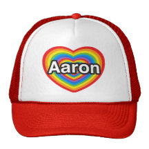 J'aime Aaron. Je t'aime Aaron. Coeur Casquette
