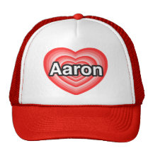 J'aime Aaron. Je t'aime Aaron. Coeur Casquette De Camionneur