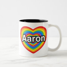 J'aime Aaron. Je t'aime Aaron. Coeur Mugs À Café