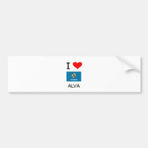J'aime Alva l'Oklahoma Adhésifs Pour Voiture