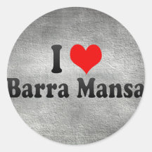 J'aime Barra Mansa, Brésil Adhésifs Ronds