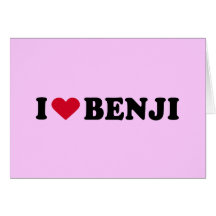 J'AIME BENJI CARTE DE VŒUX
