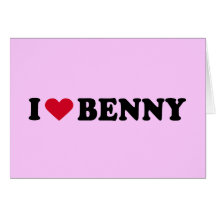 J'AIME BENNY CARTE