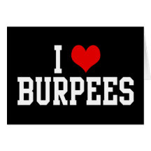 J'aime Burpees, forme physique Carte De Vœux