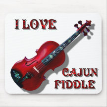 J'AIME CAJUN FIDDLE-MOUSEPAD TAPIS DE SOURIS