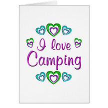 J'aime camper cartes de vœux