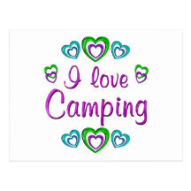 J'aime camper cartes postales