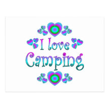 J'aime camper cartes postales