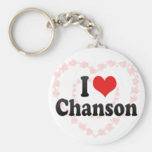 J'aime Chanson Porte-clef