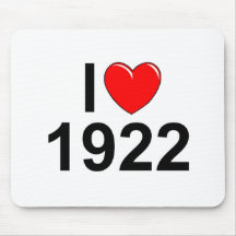 J'aime (coeur) 1922 tapis de souris