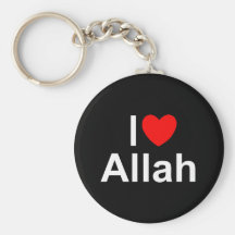 J'aime (coeur) Allah Porte-clefs